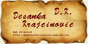 Desanka Krajčinović vizit kartica